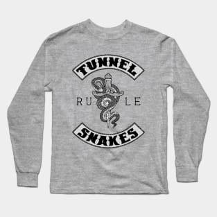 Tunnel Snakes Rule - Biker Jacket Design Long Sleeve T-Shirt